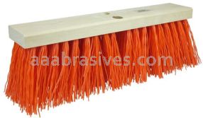 Weiler 42055 24" Street Broom 5-1/4" Trim Length Orange Polypropylene Fill