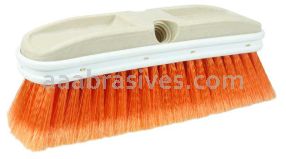 Weiler 42210 9-1/2" Truck Wash Brush Flagged Orange Polystyrene Fill
