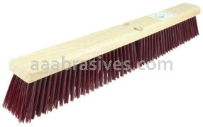 Weiler 42357 24" Green Works Sweep Coarse Maroon Fill with Rubberwood Block