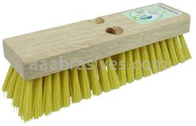 Weiler 42371 10" Deck Scrub Brush Recycled PET Fill and Rubberwood Block