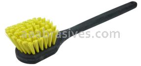 Weiler 42376 20" Utility Scrub Brush Recycled PET Fill Long Handle Foam Block