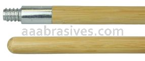 Weiler 42381 60" Bamboo Handle Threaded Metal Tip 15/16" Diameter
