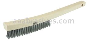 Weiler 44116 Plater's Brush Steel Fill 3 X 19 Rows Curved Handle