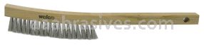 Weiler 44117 Plater's Brush Steel Fill 4 X 18 Rows Shoe Handle