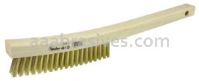 Weiler 44118 Plater's Brush Brass Fill 3 X 19 Rows Curved Handle