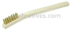 Weiler 44189V Small Handle Wire Scratch Brush Brass Fill Wood Block 3 x 7 Rows Vending Ready