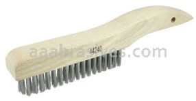 Weiler 44240 Plater's Brush Stainless Fill 4 X 18 Rows Shoe Handle