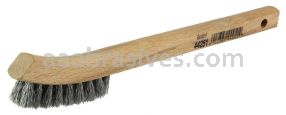 Weiler 44251 Small Hand Wire Scratch Brush Crimped Aluminum Fill Wood Block 2 x 9 Rows