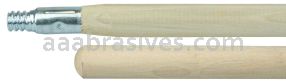 Weiler 44435 60" Hardwood Handle Threaded Metal Tip 1-1/8" Diameter