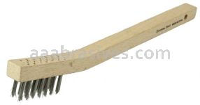 Weiler 44551 Small Hand Wire Scratch Brush .006 Stainless Steel Fill Wire Drawn