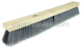 Weiler 44581 24" Contractor Floor Broom Flagged Grey Border with Stiff Black Polypropylene Center Includes Brace