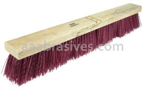 Weiler 44587 24" Contractor Garage Broom Maroon Polypropylene Fill Includes Brace