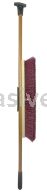 Weiler 44604 24" Pro-Flex Maroon Polypropylene Sweep with 60" Hardwood Handle