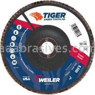 Weiler 50136 7" Tiger Ceramic High Density Type 27 Abrasive 40C 7/8" Arbor Hole