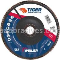 Weiler 50137 7" Tiger Ceramic High Density Type 27 Abrasive 60C 7/8" Arbor Hole