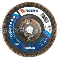 Weiler 51207 4-1/2" Tiger X Flap Disc Conical Type 29 Phenolic Backing 80 Z 5/8"-11 UNC Nut