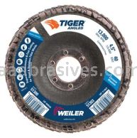 Weiler 51300 4-1/2 Tiger Angled Radial Zirc Flap Disc 40 Z 7/8 Arbor Hole