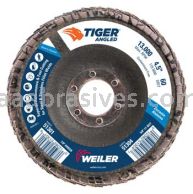 Weiler 51301 4-1/2 Tiger Angled Radial Zirc Flap Disc 60 Z 7/8 Arbor Hole