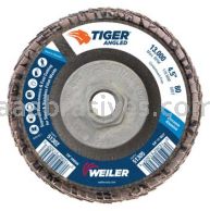 Weiler 51305 4-1/2 Tiger Angled Radial Zirc Flap Disc 80 Z 5/8-11 Nut