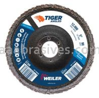 Weiler 51308 5 Tiger Angled Radial Zirc Flap Disc 80 Z 7/8 Arbor Hole