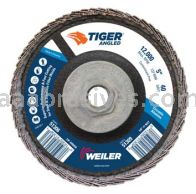 Weiler 51309 5 Tiger Angled Radial Zirc Flap Disc 40 Z 5/8-11 Nut
