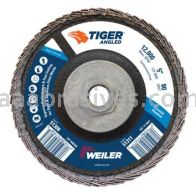 Weiler 51311 5 Tiger Angled Radial Zirc Flap Disc 80 Z 5/8-11 Nut