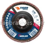 Weiler 51318 5 Tiger Angled Radial Ceramic Flap Disc 40C 7/8 Arbor Hole