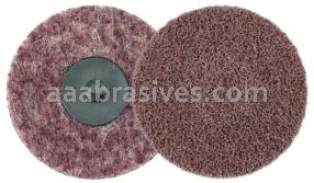 Weiler 51534 3" Non-Woven Surface Conditioning Disc Plastic Button Style AO - Medium