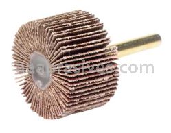 Weiler 52009 1-1/2" x 1" Tiger Coated Abrasive Flap Wheel 1/4" Stem 60 AO