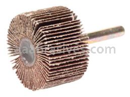 Weiler 52010 1-1/2" x 1" Tiger Coated Abrasive Flap Wheel 1/4" Stem 80 AO