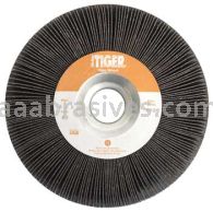 Weiler 53287 6" x 1" Tiger Coated Abrasive Flap Wheel 1" Arbor Hole 80 AO
