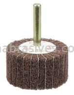 Weiler 54502 2" x 1" Non-Woven Stem-Mounted Interleaf Flap Wheel 320 AO 1/4" Stem