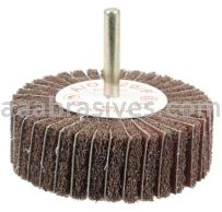 Weiler 54506 3" x 1" Non-Woven Stem-Mounted Interleaf Flap Wheel 120 AO 1/4" Stem
