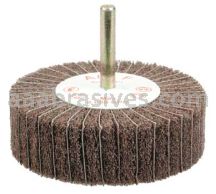 Weiler 54508 3" x 1" Non-Woven Stem-Mounted Interleaf Flap Wheel 320 AO 1/4" Stem