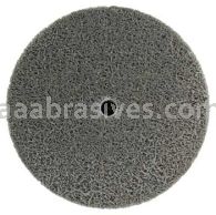 Weiler 55541 3" x 1/4" Non-Woven Unitized Wheel Series 8 AO - Medium 1/4" Arbor Hole