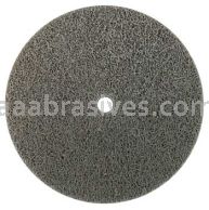Weiler 55542 3" x 1/2" Non-Woven Unitized Wheel Series 8 AO - Medium 1/4" Arbor Hole