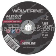 Weiler 56068 3" x 1/16" Wolverine Type 1 Cut-Off Wheel A36T 3/8" AH