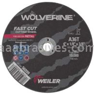 Weiler 56099 4" x 1/8" Wolverine Type 1 Cut-Off Wheel A36T 3/8" AH