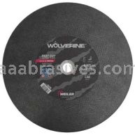Weiler 56240 14" x 3/32" Wolverine Type 1 Large Cutting Wheel A46T 1" AH Chop Saw