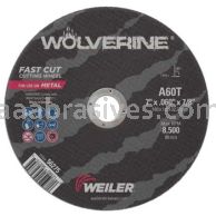 Weiler 56275 7" x .045" Wolverine Type 1 Cut-Off Wheel A60T 7/8" AH