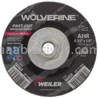Weiler 56454 4-1/2" x 1/4" Wolverine Type 27 Grinding Wheel A24R 5/8"-11 Nut