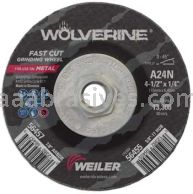 Weiler 56455 4-1/2" x 1/4" Wolverine Type 27 Grinding Wheel A24N 5/8"-11 Nut