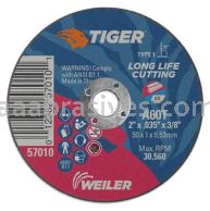 Weiler 57010 2" x .035" TIGER AO Type 1 Cut-Off Wheel A60T 3/8" AH