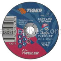 Weiler 57015 2" x 1/16" TIGER AO Type 1 Cut-Off Wheel A36T 1/4" AH