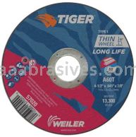 Weiler 57020 4-1/2" x .045" TIGER AO Type 1 Cut-Off Wheel A60T 7/8" AH