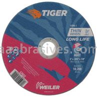 Weiler 57022 6" x .045" TIGER AO Type 1 Cut-Off Wheel A60T 7/8" AH