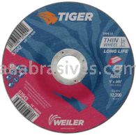 Weiler 57043 5" x .045" TIGER AO Type 27 Cutting Wheel A60T 7/8" AH