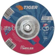 Weiler 57048 7" x .060" TIGER AO Type 27 Cutting Wheel A60T 5/8"-11 AH