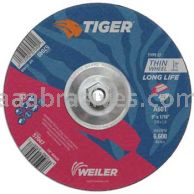 Weiler 57049 9 x 1/16 x 5/8-11 A60T TIGER AO Type 27 Cutting Wheel (Made to Order)