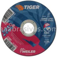 Weiler 57081 4-1/2" x 3/32" TIGER AO Type 27 Cutting Wheel A36S 7/8" AH